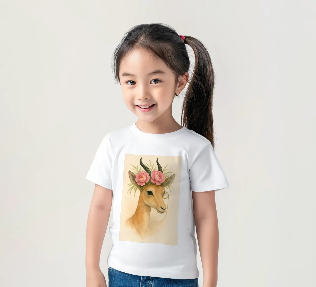 The Poised Gazelle: Peonies & Poise kids t-shirt by Graceful Desine