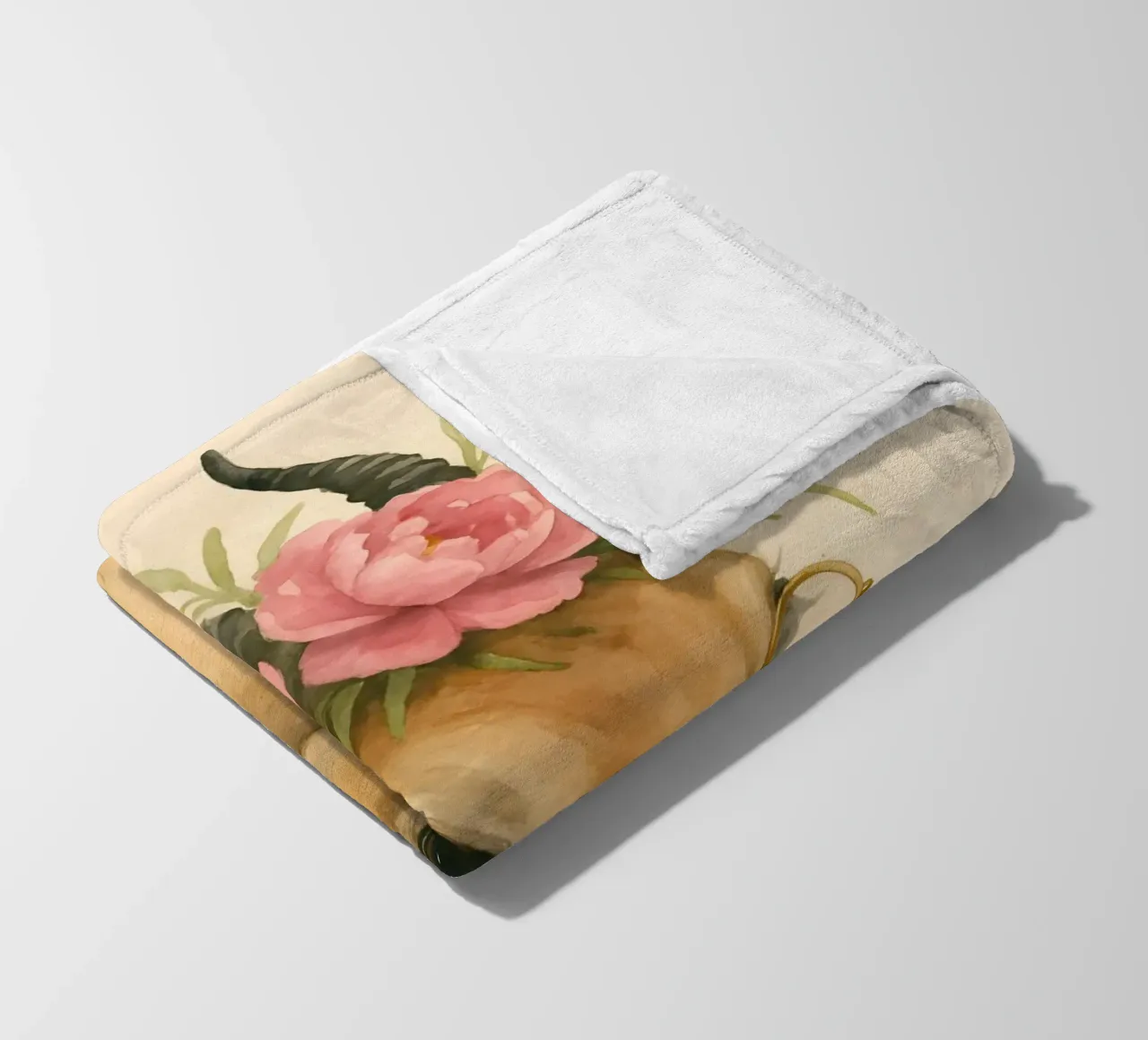 La gazzella in bilico: Peonie e portamento coperta in pile da Graceful Desine