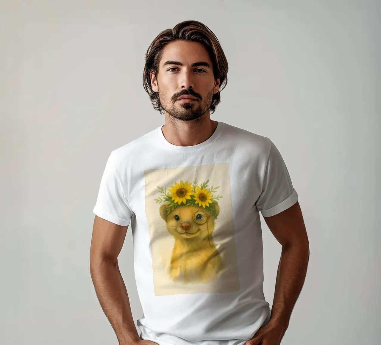 Sunshine Scholar: The Cheerful Weasel t-shirt by Graceful Desine