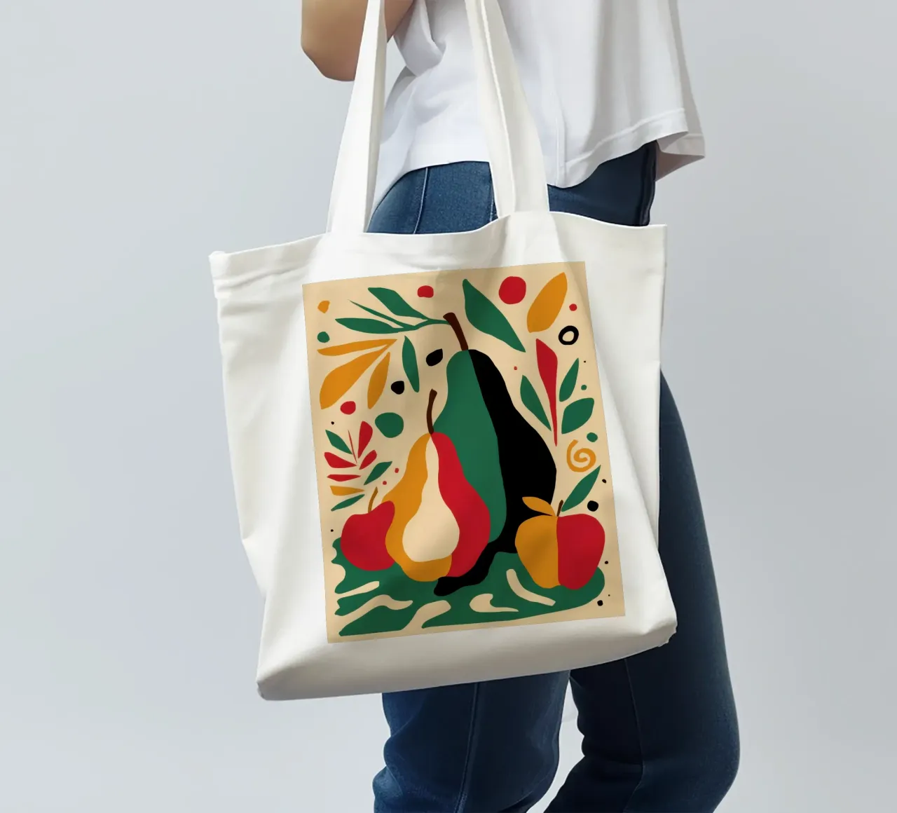 Surreal Pear Composition tote bag by Bring Haven