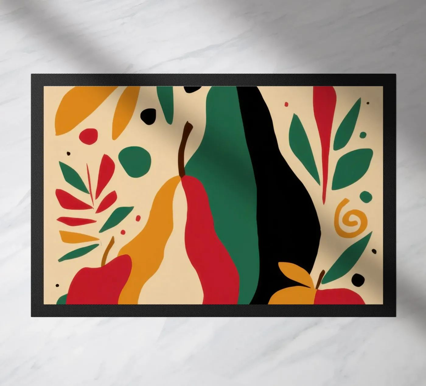 Surreal Pear Composition doormat by Bring Haven