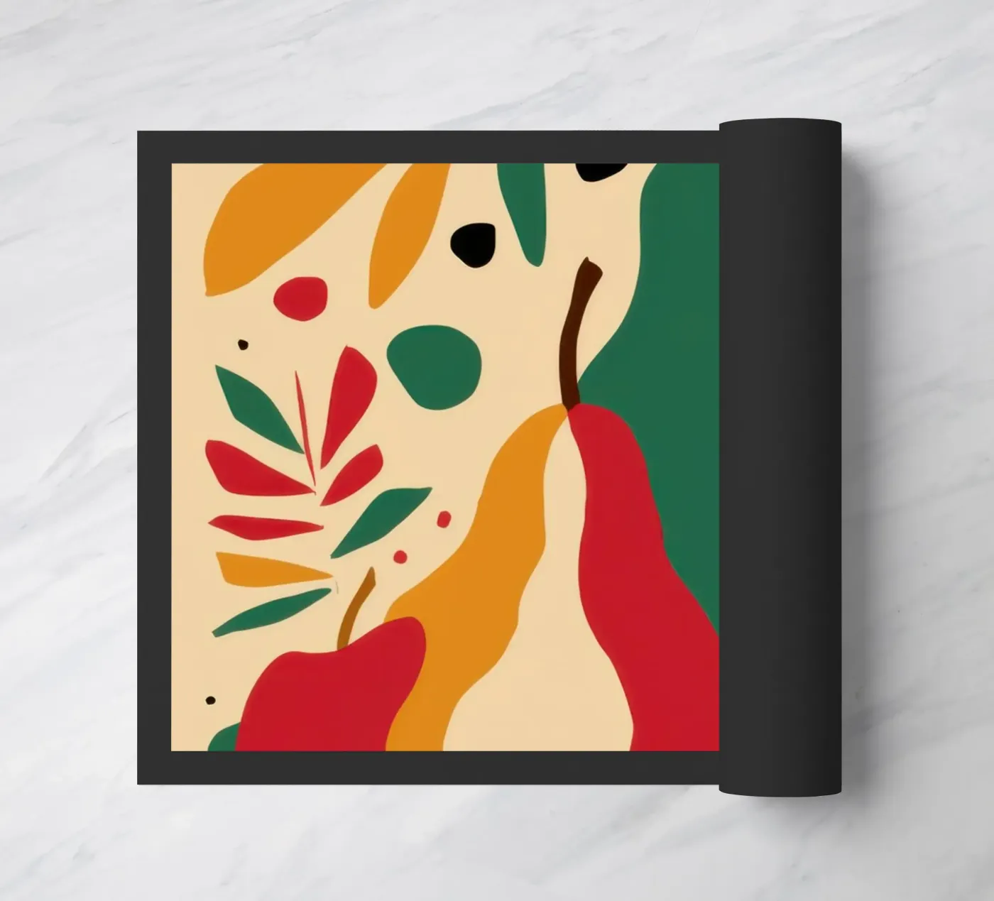 Surreal Pear Composition doormat by Bring Haven
