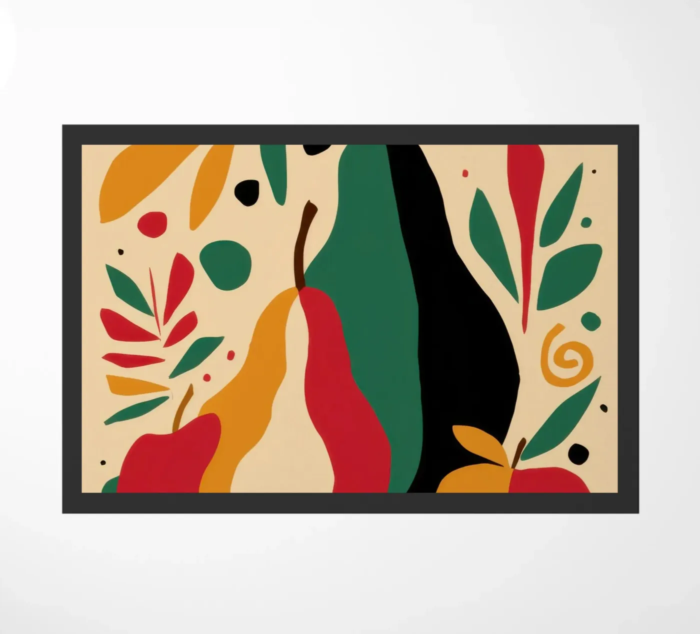 Surreal Pear Composition doormat by Bring Haven