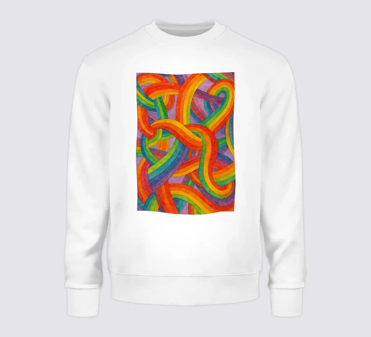 raibow bufanda dibujo abstracto ilustración sudadera de Permatax