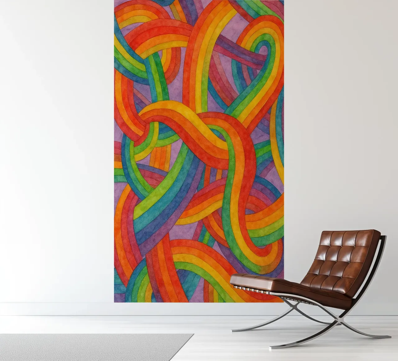 raibow scarf abstract drawing ilustration photo wallpaper by Permatax