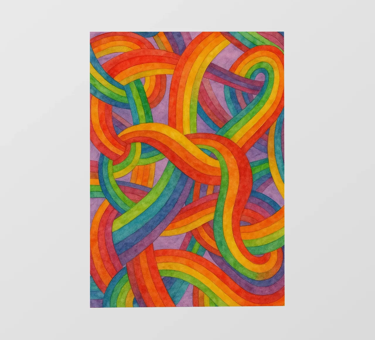 raibow scarf abstract drawing ilustration photo wallpaper by Permatax
