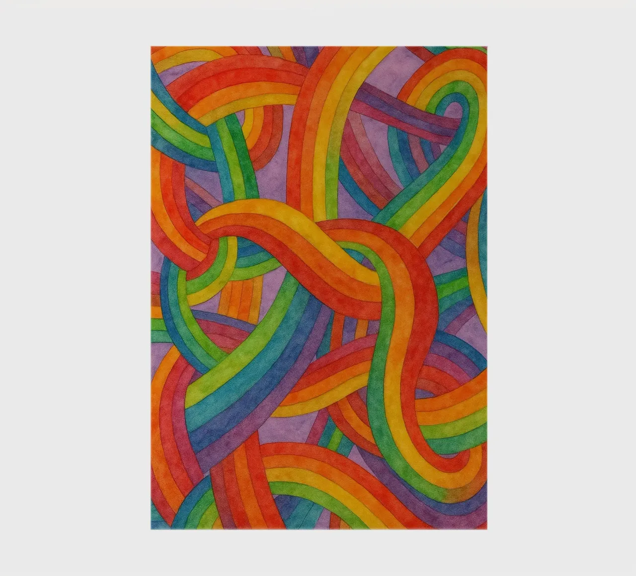 raibow scarf abstract drawing ilustration notebook by Permatax