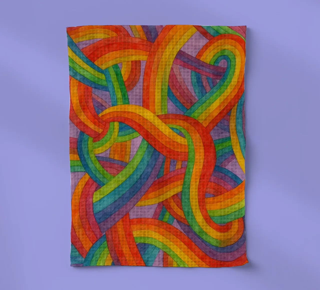 raibow scarf abstract drawing ilustration torchon de Permatax