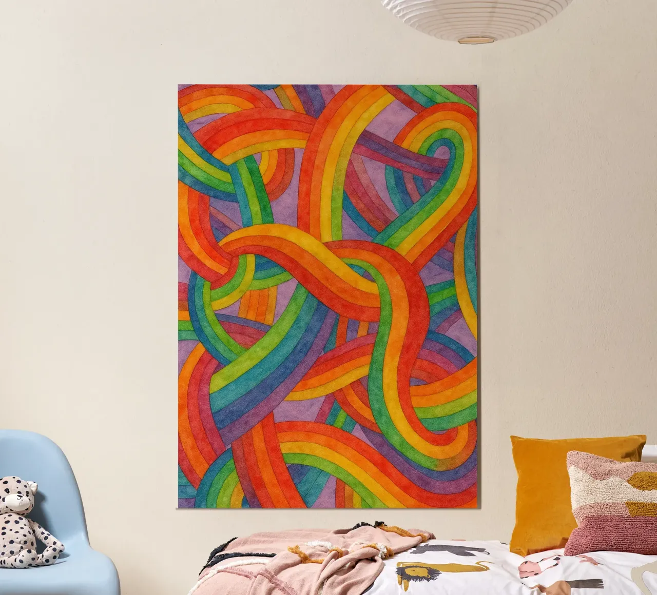 raibow sjaal abstracte tekening ilustratie hahnemühle van Permatax