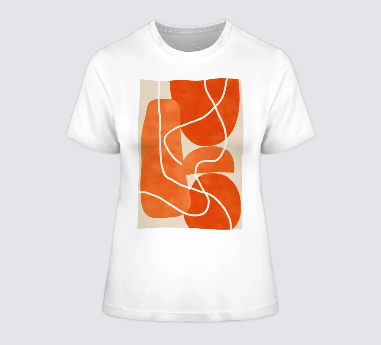 Flowing Lines Over Organic Shapes t-shirt da donna da Verse