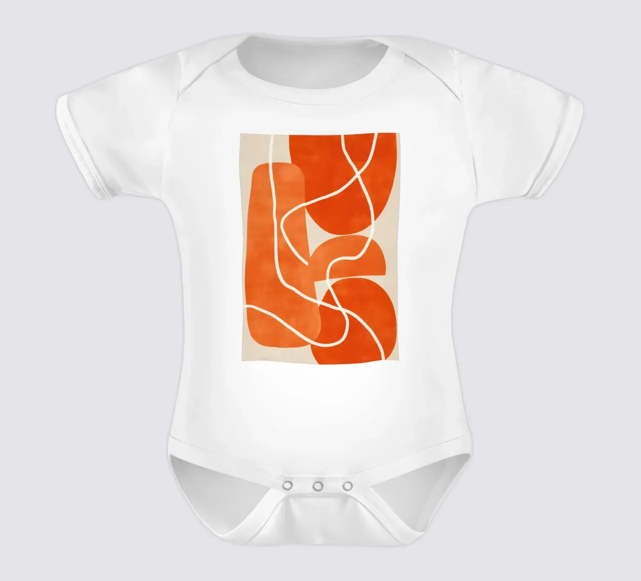 Flowing Lines Over Organic Shapes body neonato maniche corte da Verse