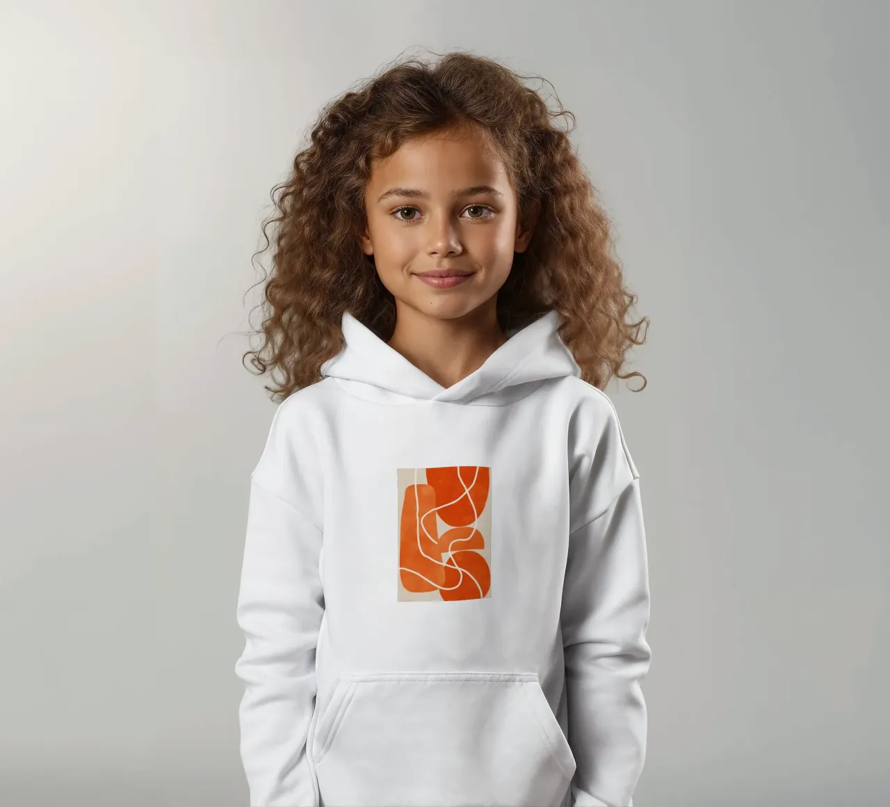 Flowing Lines Over Organic Shapes felpa bambino con cappuccio da Verse