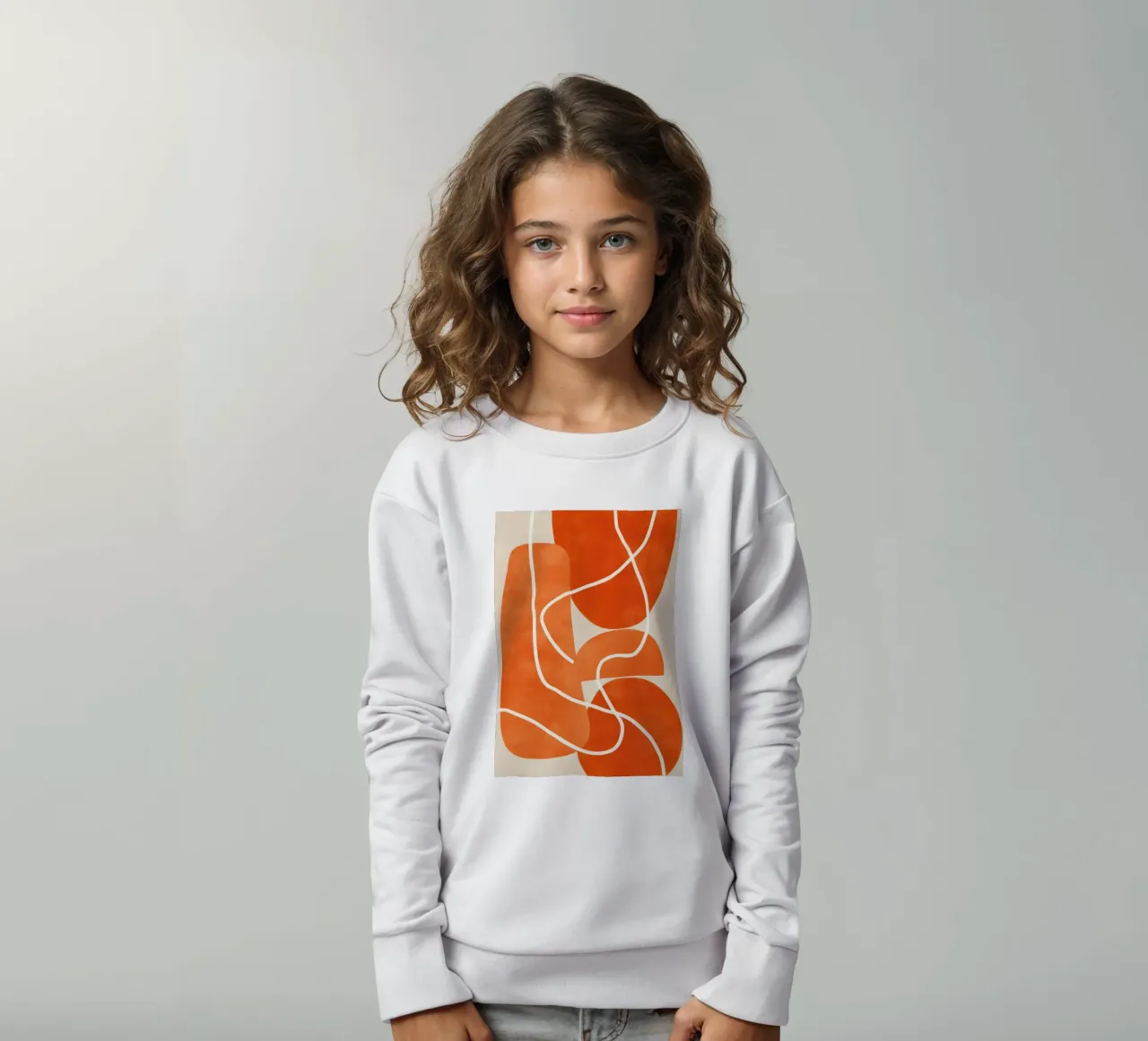Flowing Lines Over Organic Shapes felpa bambino da Verse