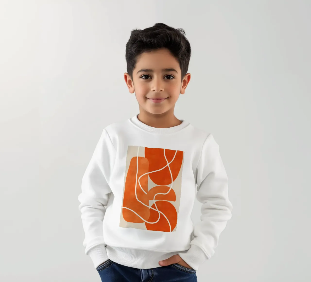 Flowing Lines Over Organic Shapes felpa bambino da Verse