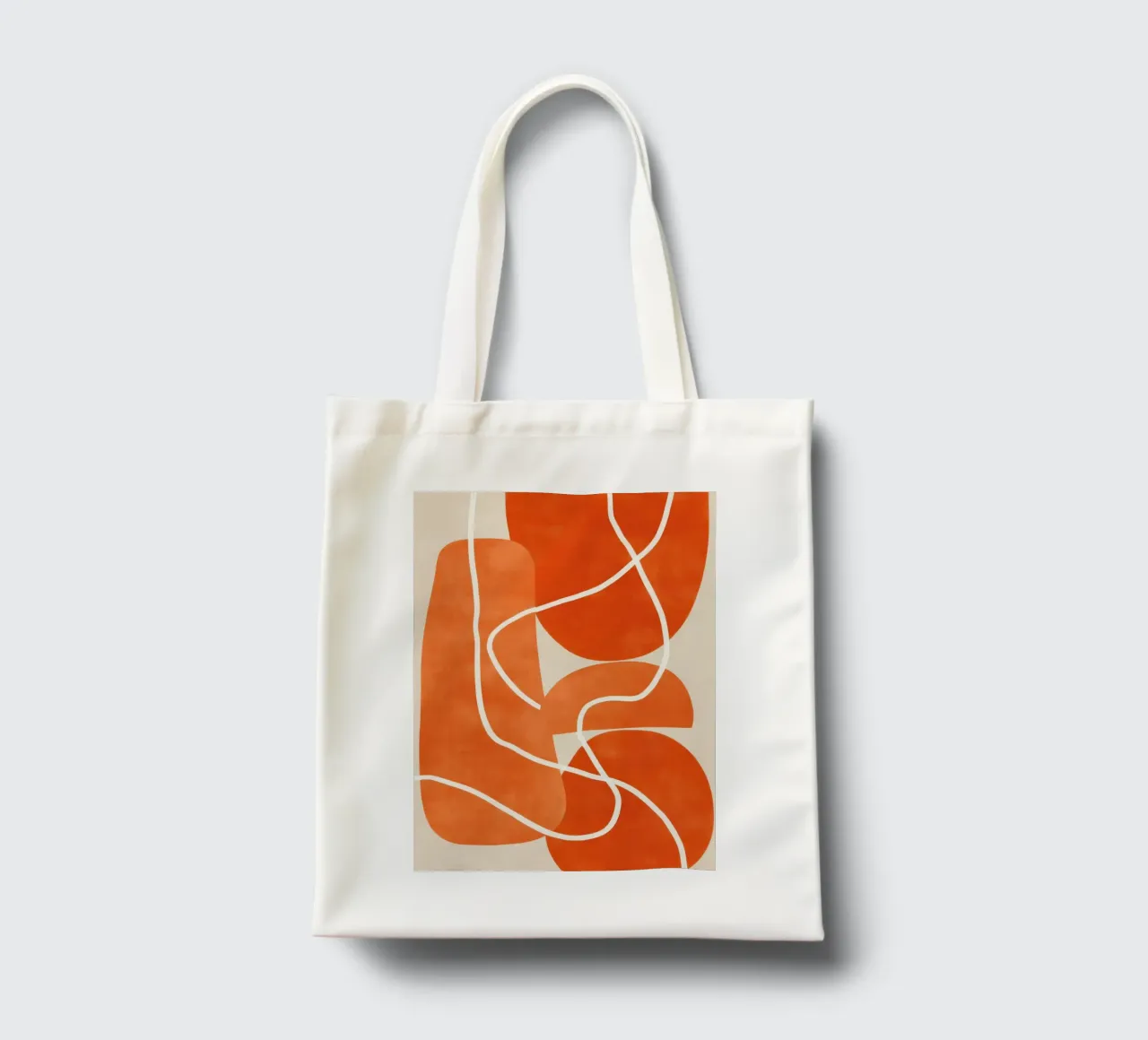 Flowing Lines Over Organic Shapes borsa in juta da Verse