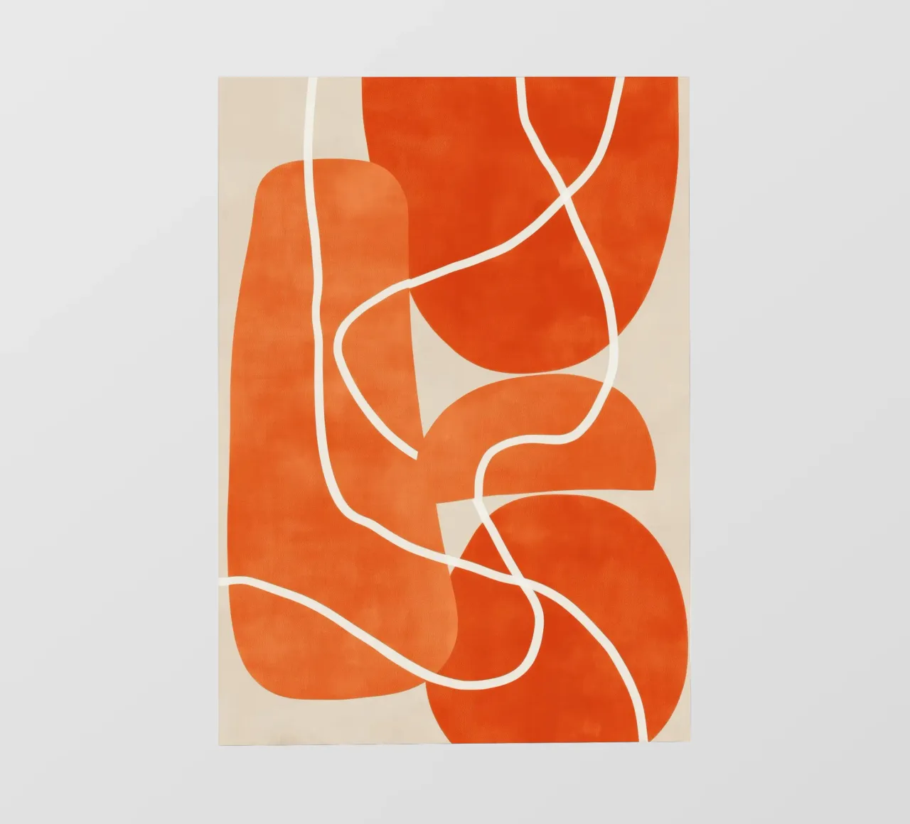 Flowing Lines Over Organic Shapes photo wallpaper by Verse