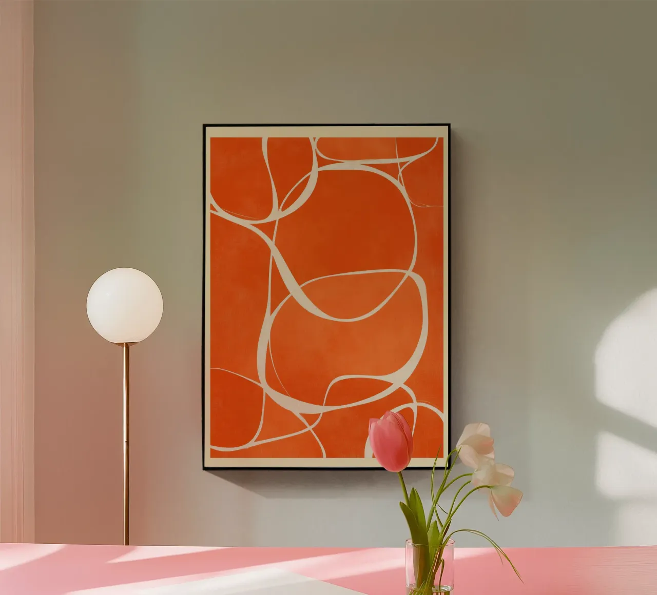 Rhythm in Orange acrylic glass by Verse