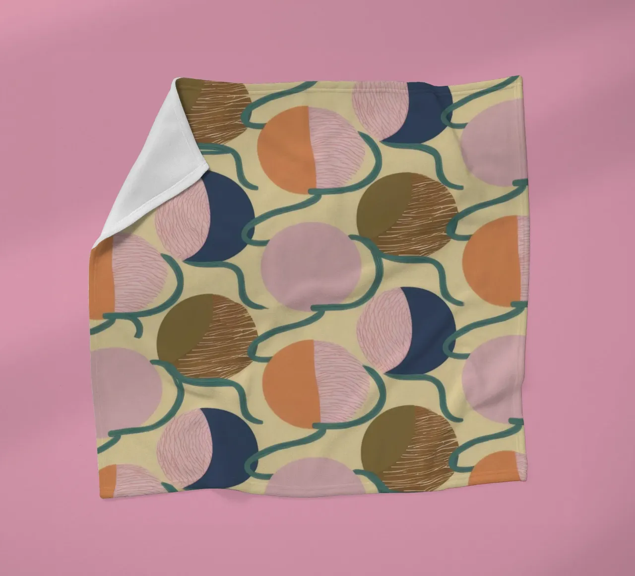 Abstracte halve maan fleecedeken van Veil Maya