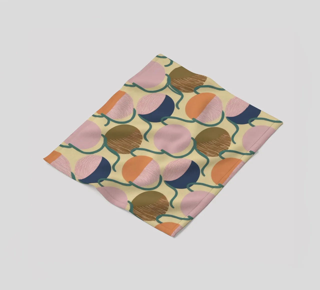 Abstracte halve maan fleecedeken van Veil Maya