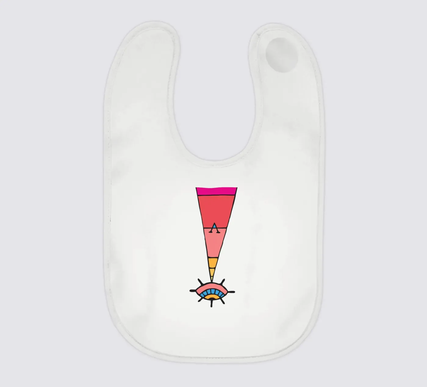 Alpha eye baby bib by Ninhol