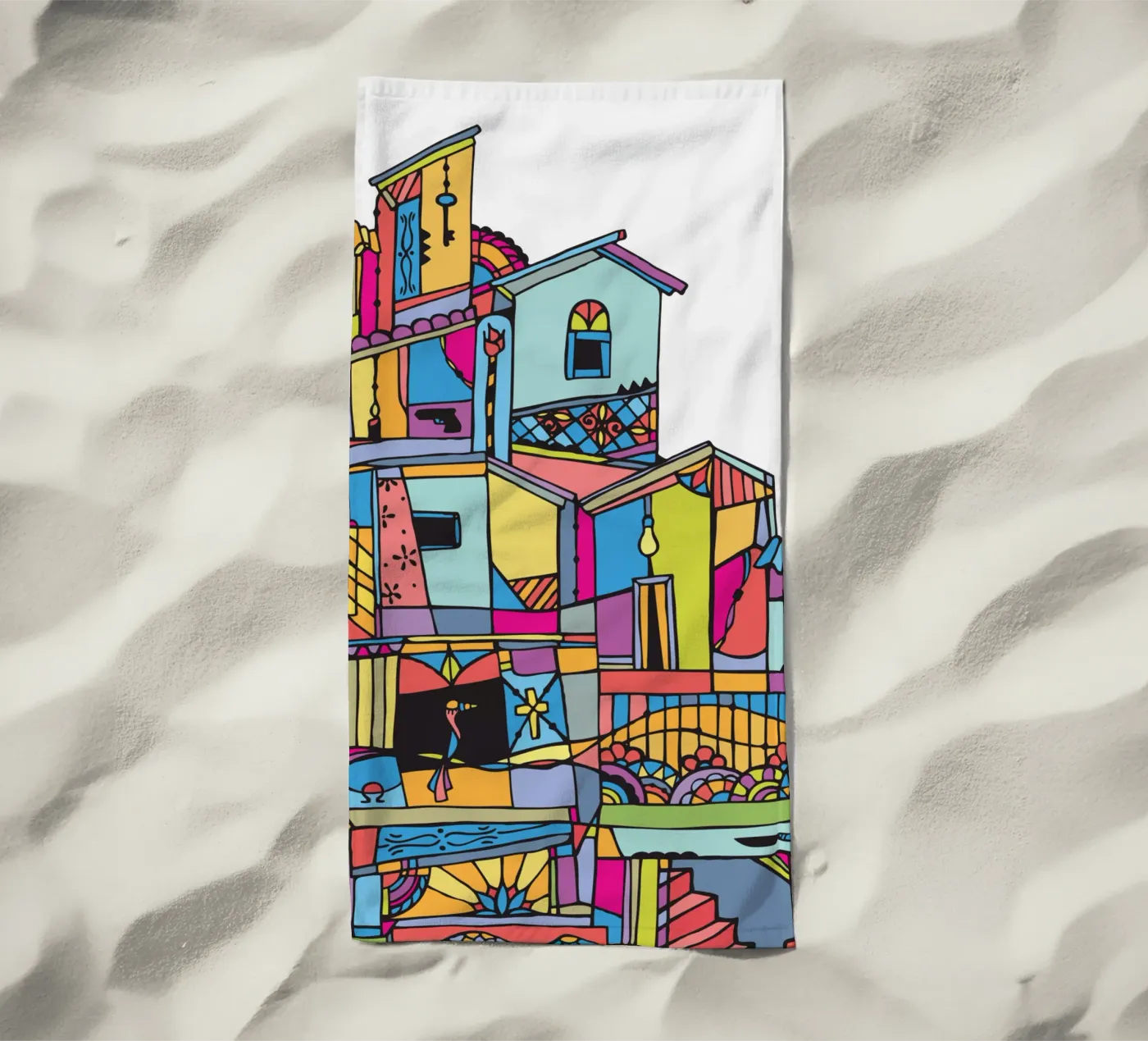 Alfa oog strandhanddoek van Ninhol