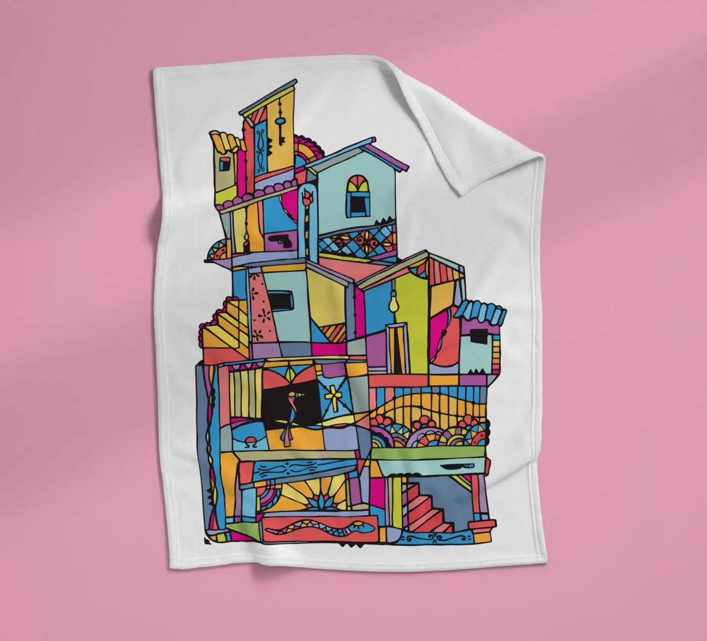 Alpha eye fleece blanket by Ninhol