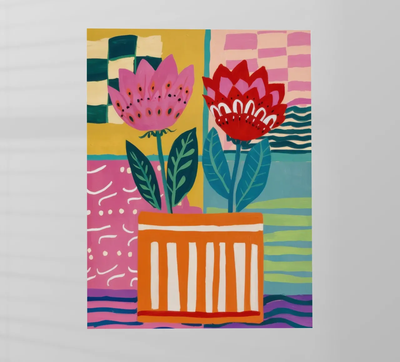 Fiori in vaso a righe pellicola backlit da Frosh Pallete