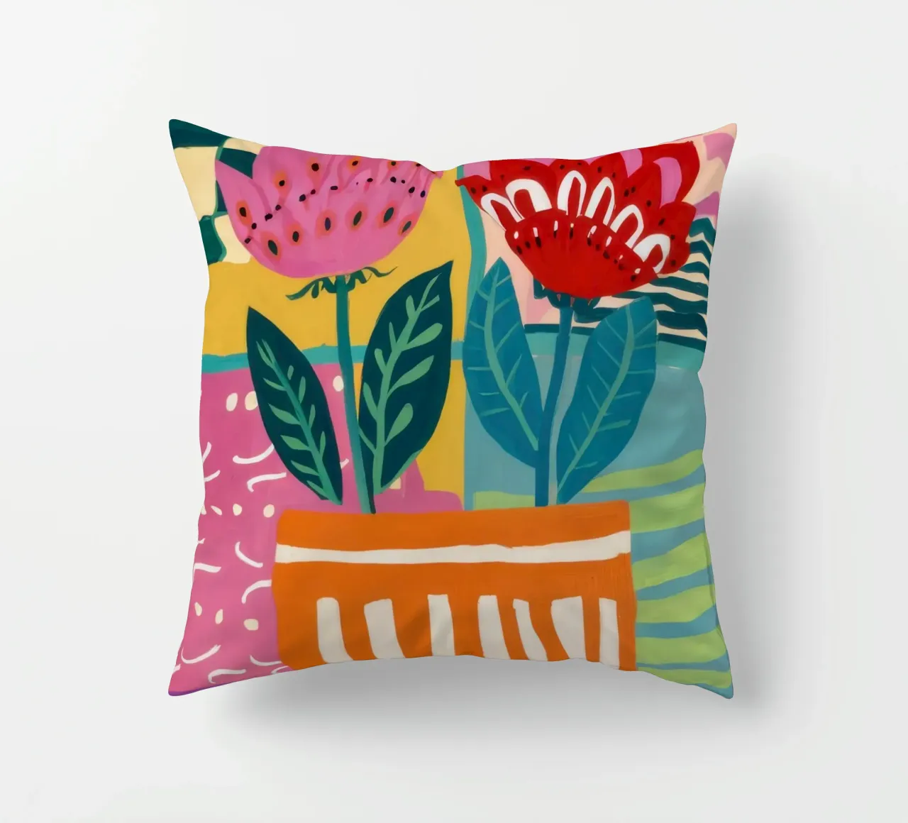 Fiori in vaso a righe cuscino da Frosh Pallete