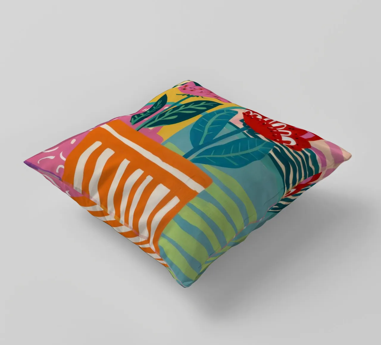 Fiori in vaso a righe cuscino da Frosh Pallete