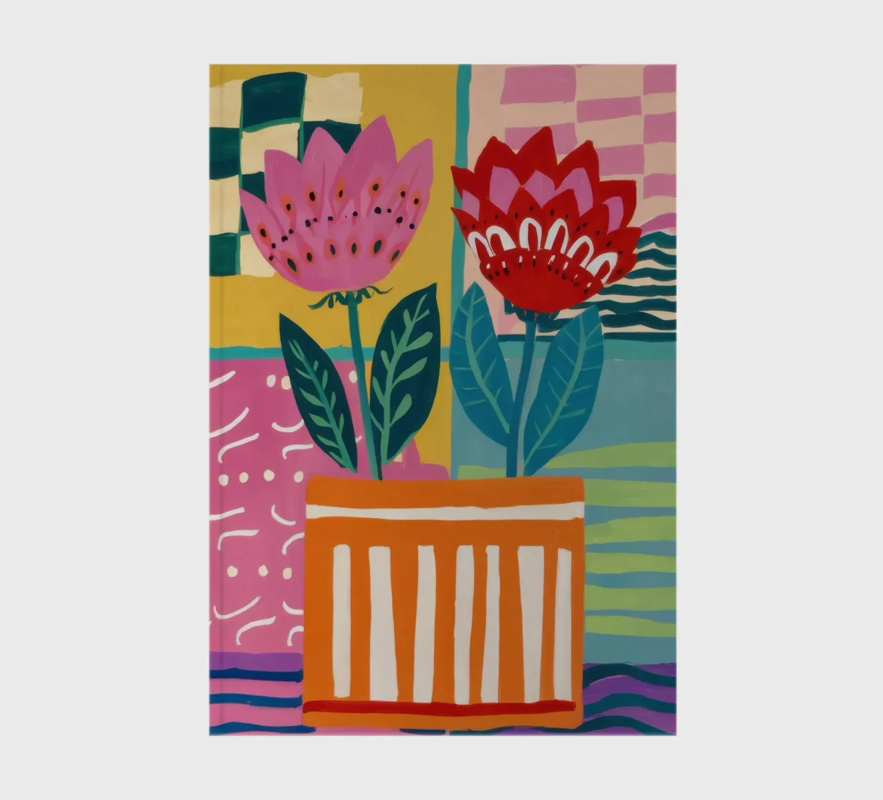 Fiori in vaso a righe diario da Frosh Pallete