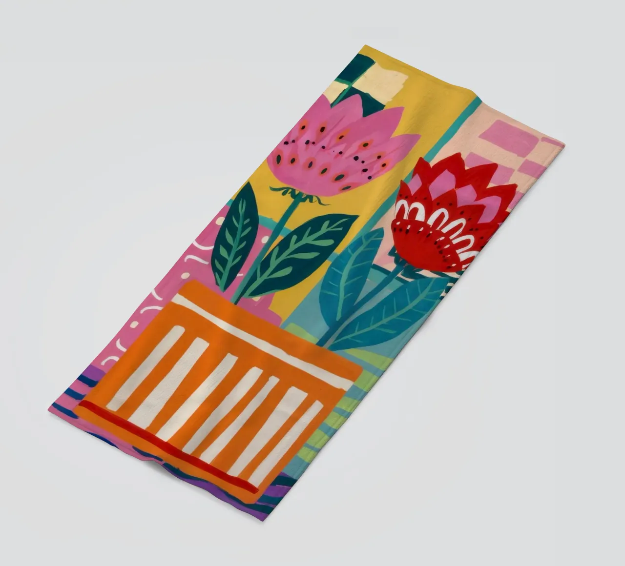 Fiori in vaso a righe telo mare da Frosh Pallete