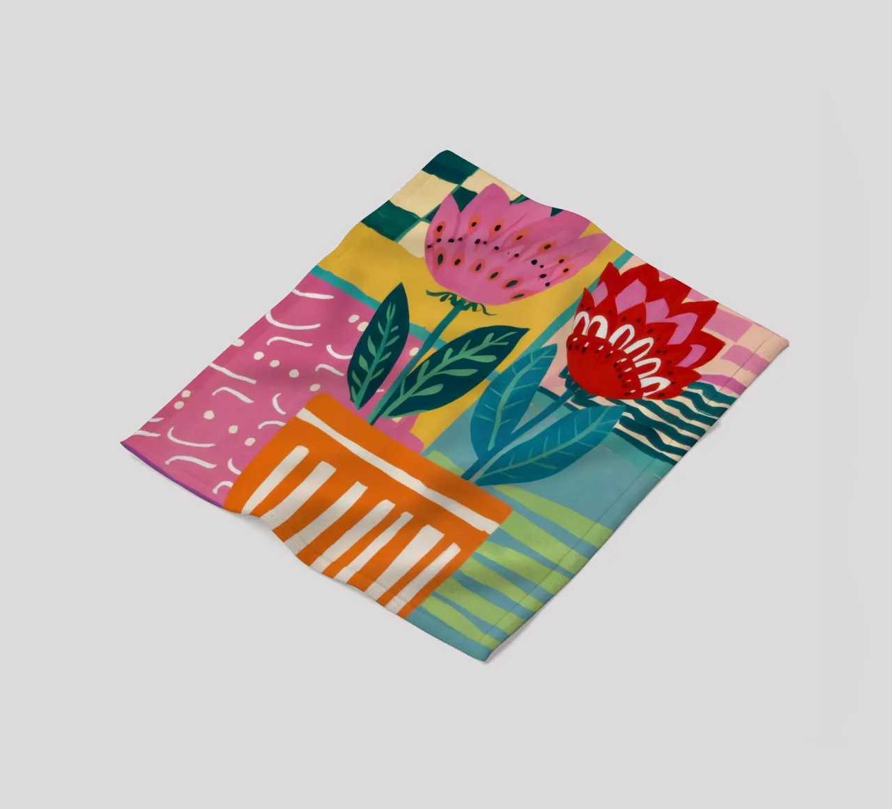 Fiori in vaso a righe coperta in pile da Frosh Pallete