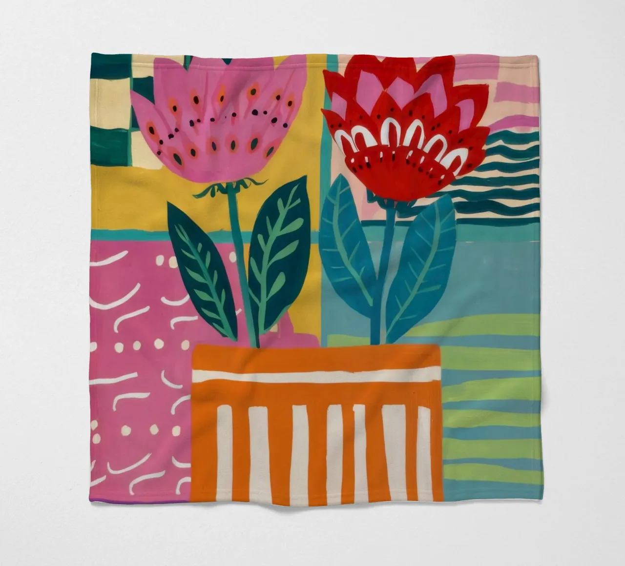 Fiori in vaso a righe coperta in pile da Frosh Pallete