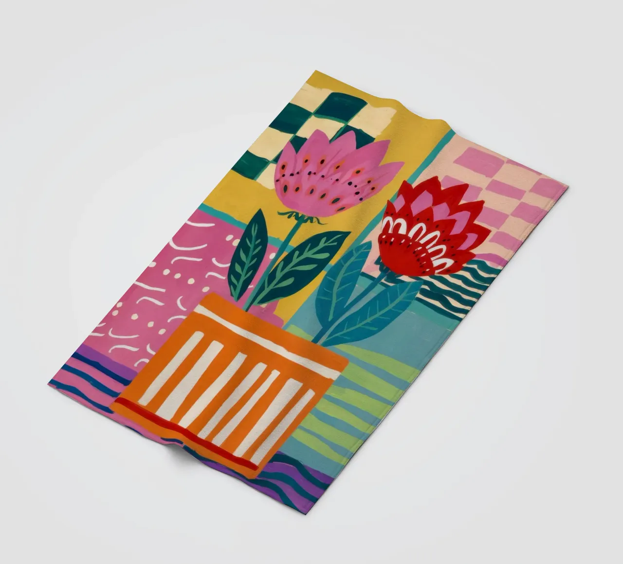 Fiori in vaso a righe coperta in pile da Frosh Pallete