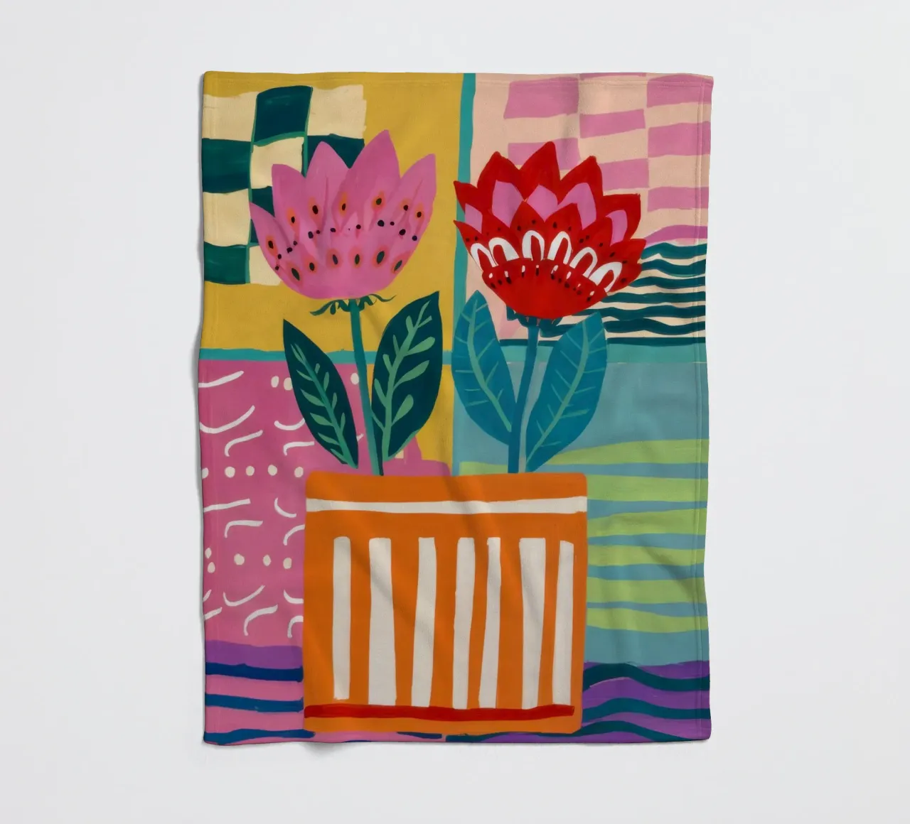 Fiori in vaso a righe coperta in pile da Frosh Pallete