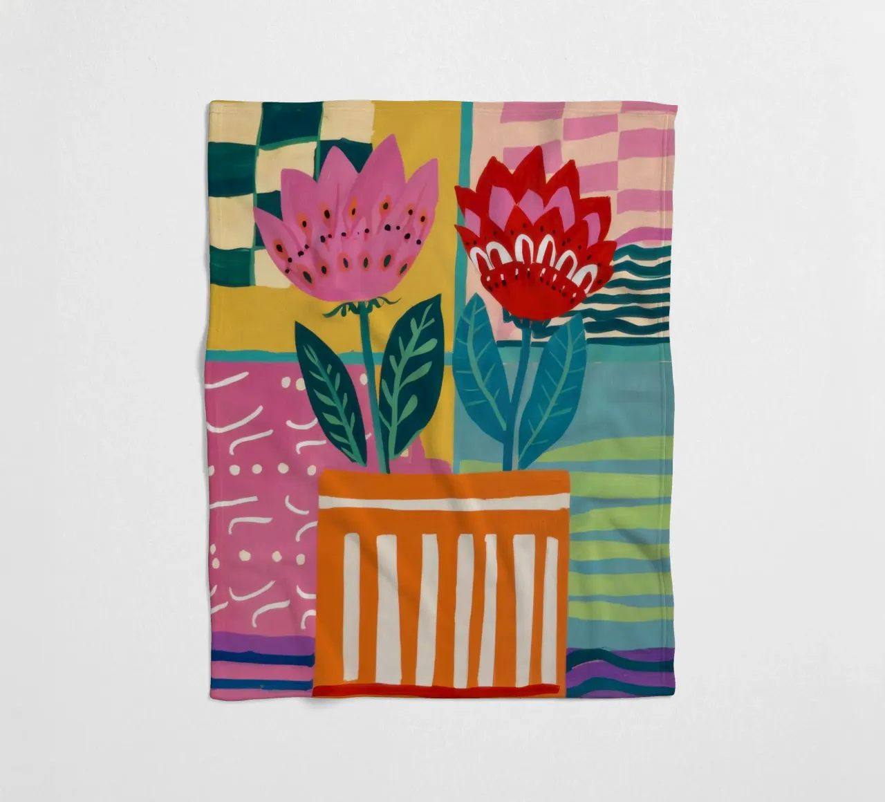 Fiori in vaso a righe coperta in pile da Frosh Pallete