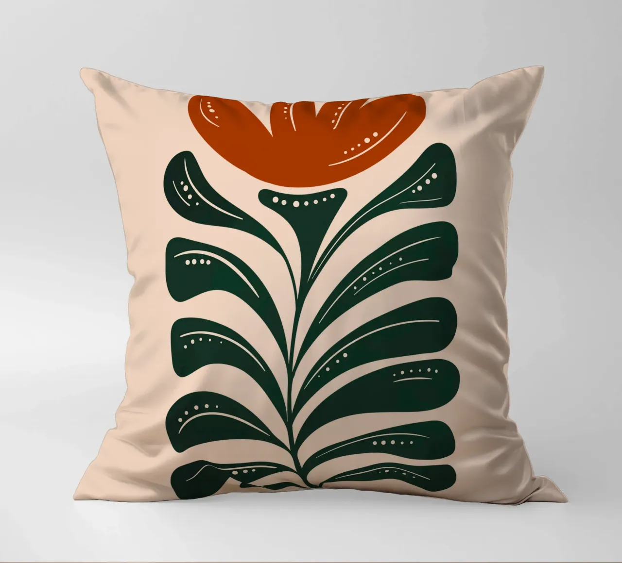 Boho Emerald Flower Glow cuscino da Dream Print Designs
