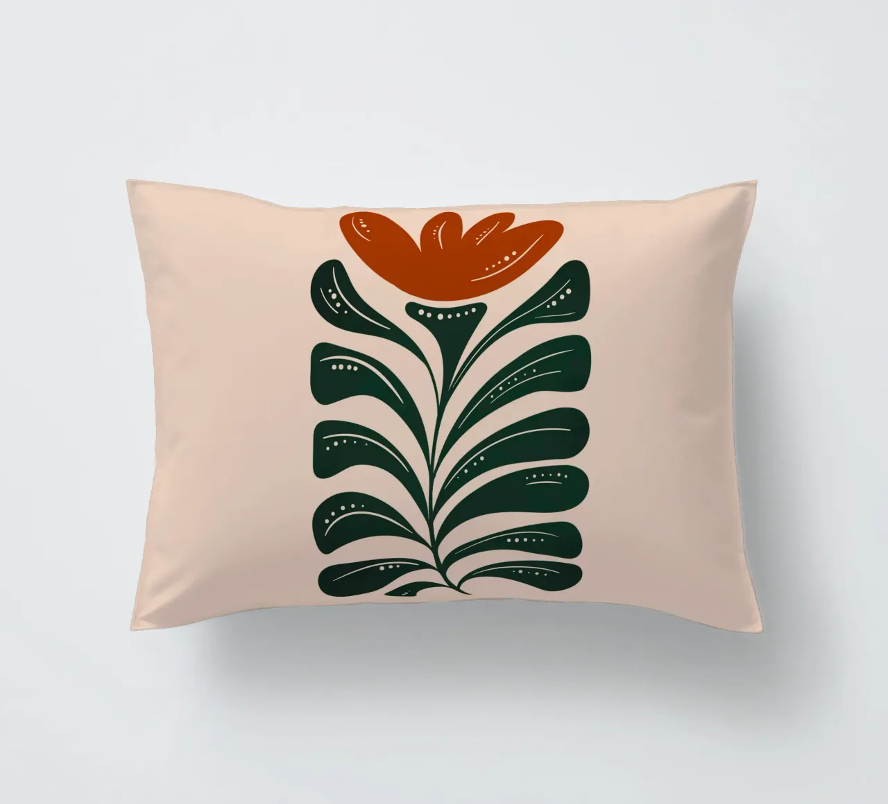 Boho Emerald Flower Glow cuscino da Dream Print Designs