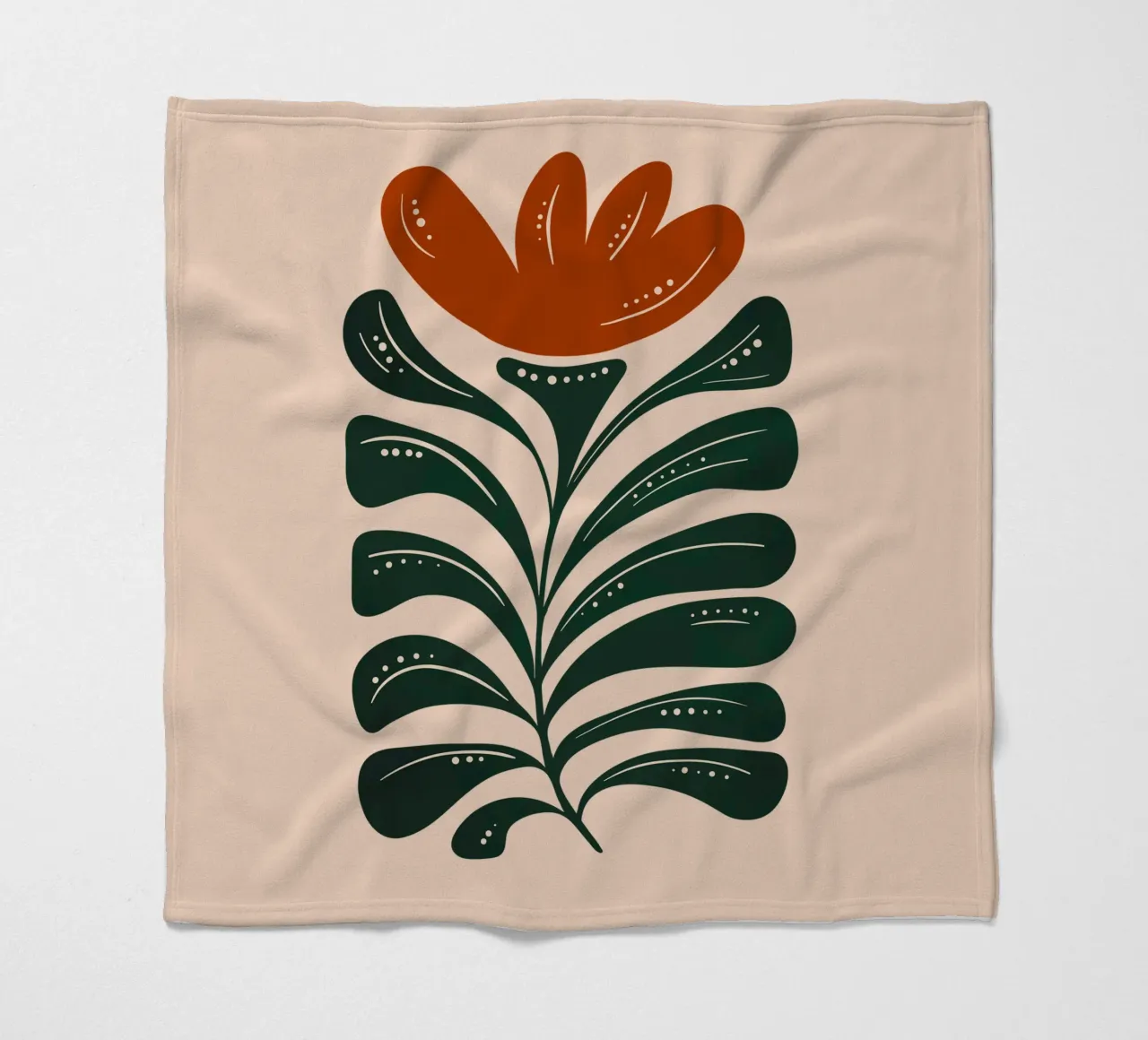 Boho Emerald Flower Glow coperta in pile da Dream Print Designs