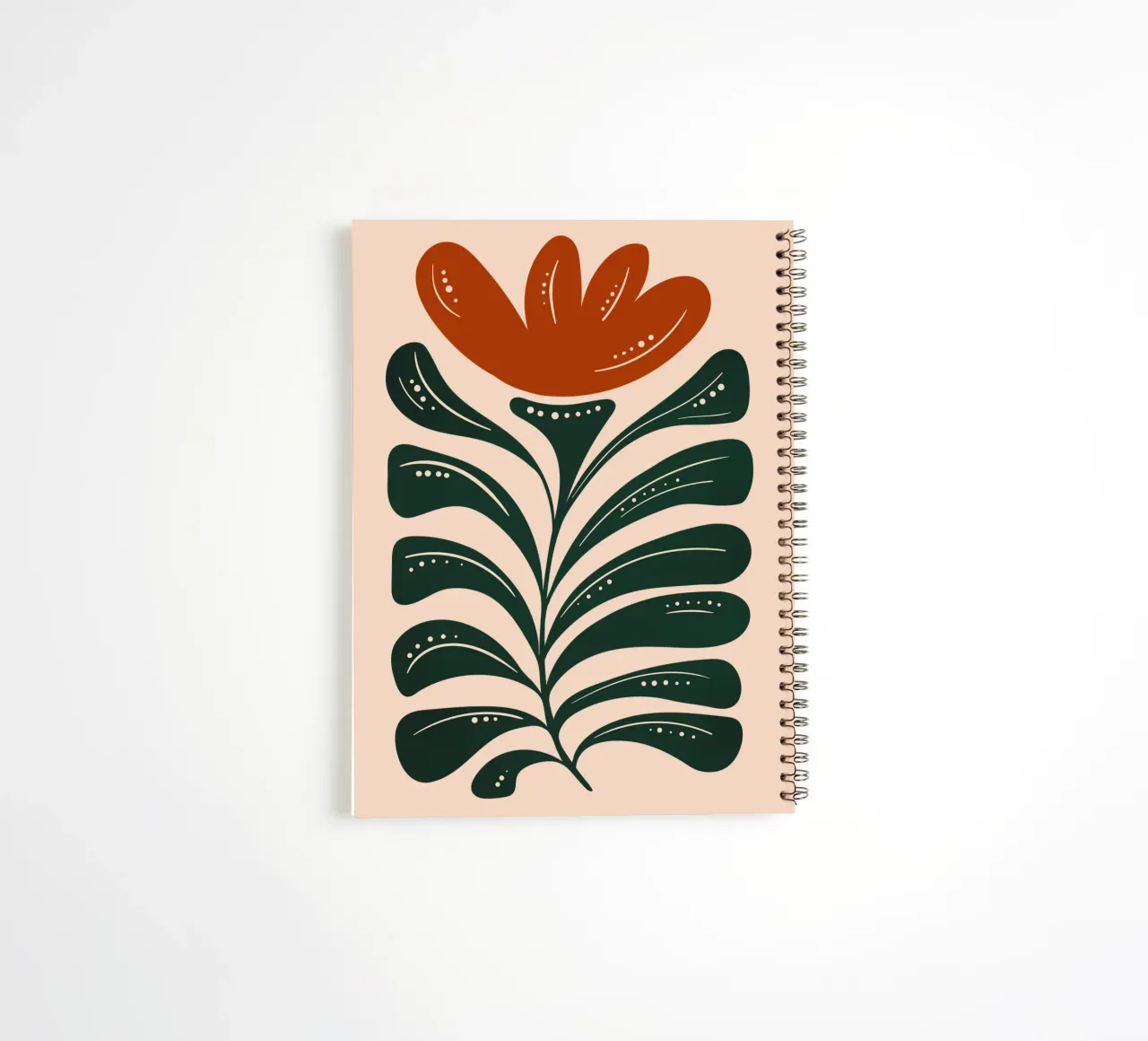 Boho Emerald Flower Glow diario ad anelli da Dream Print Designs