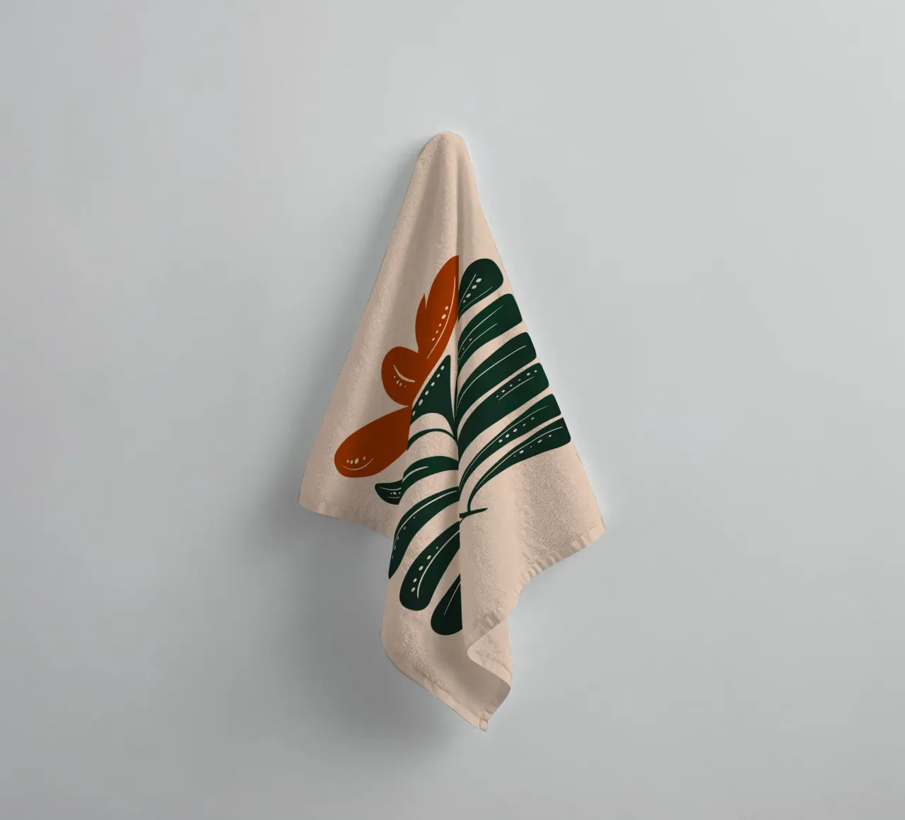 Boho Emerald Flower Glow asciugamano da bagno da Dream Print Designs