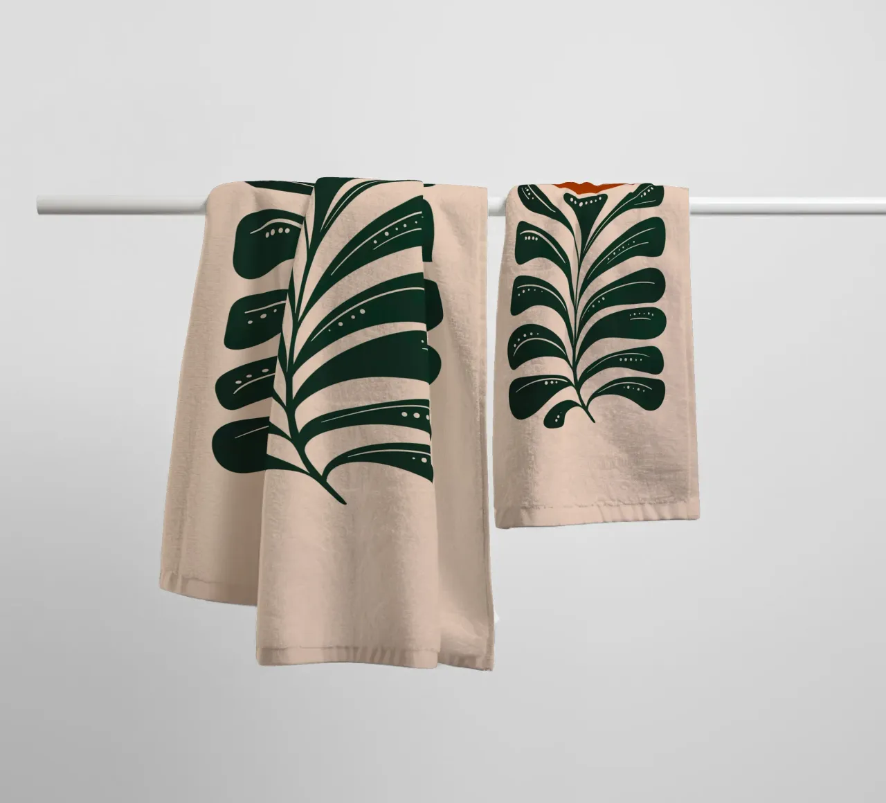 Boho Emerald Flower Glow asciugamano da bagno da Dream Print Designs