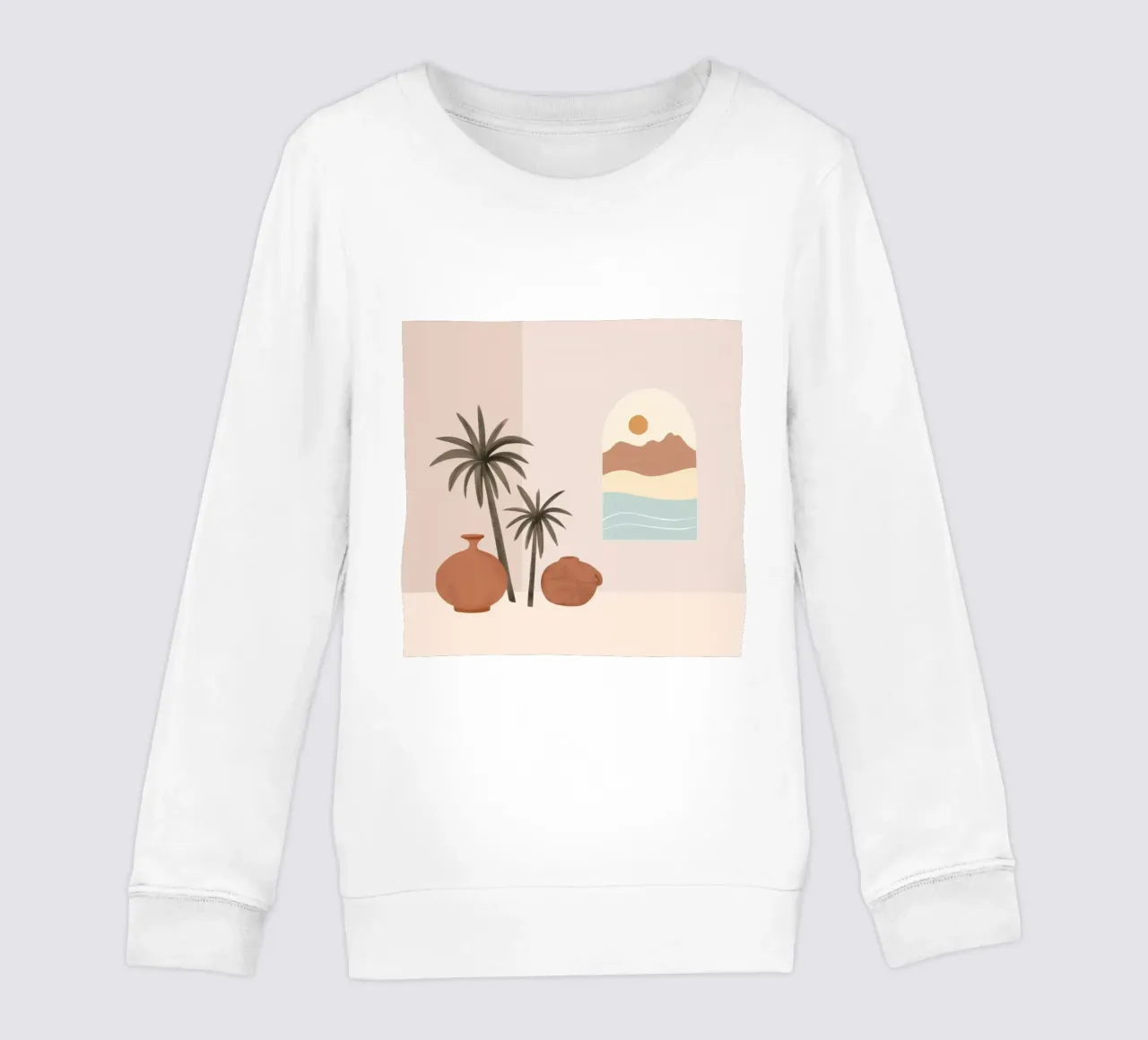 Minimalist Desert Still Life kids sweatshirt by Veil Maya