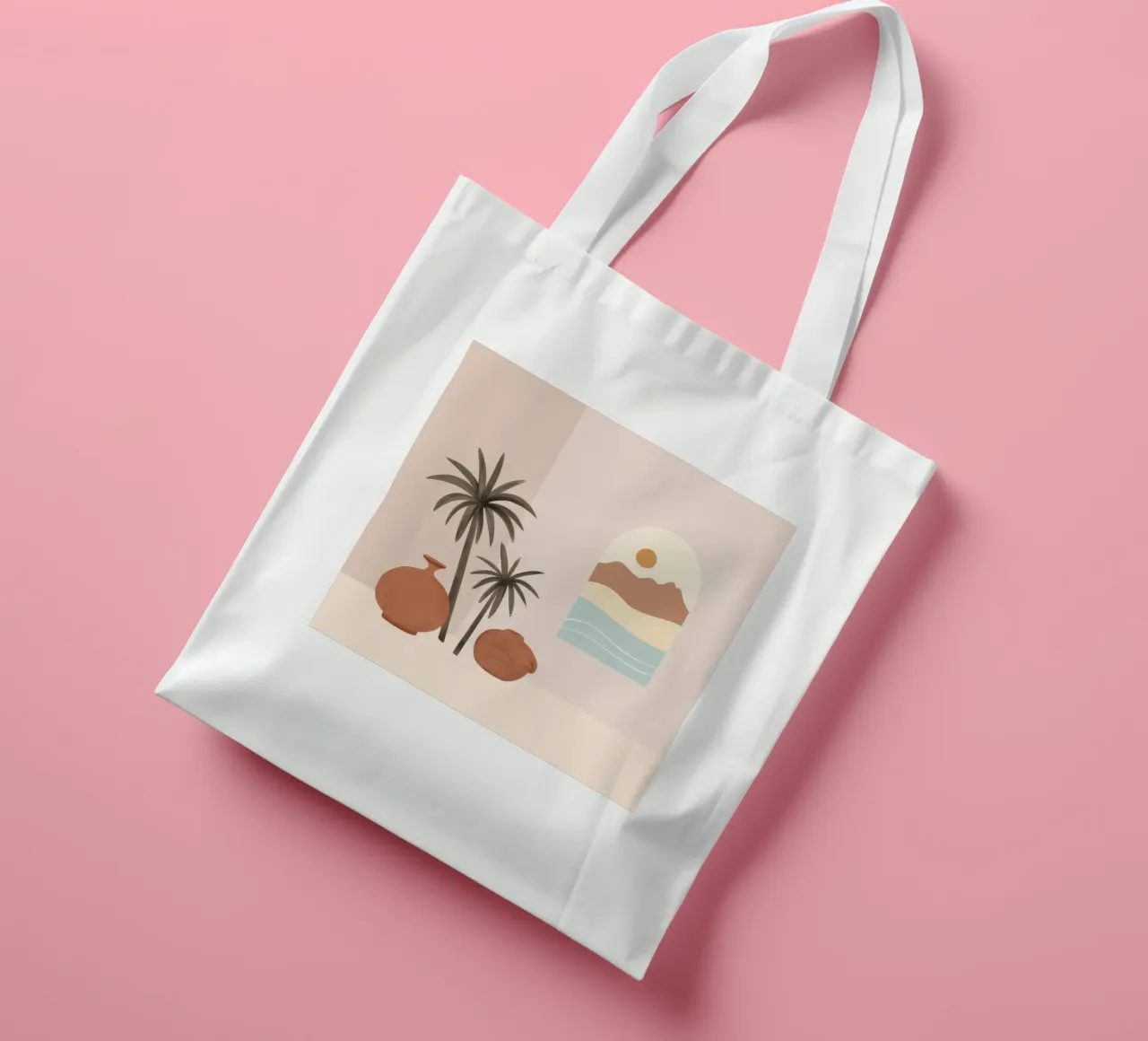 Minimalist Desert Still Life tote bag by Veil Maya