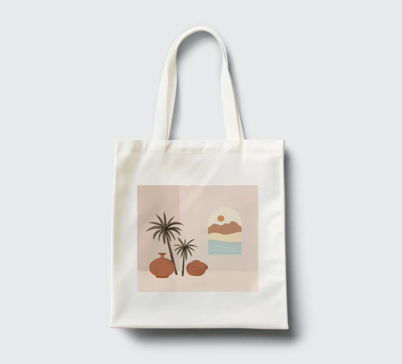 Minimalist Desert Still Life tote bag by Veil Maya