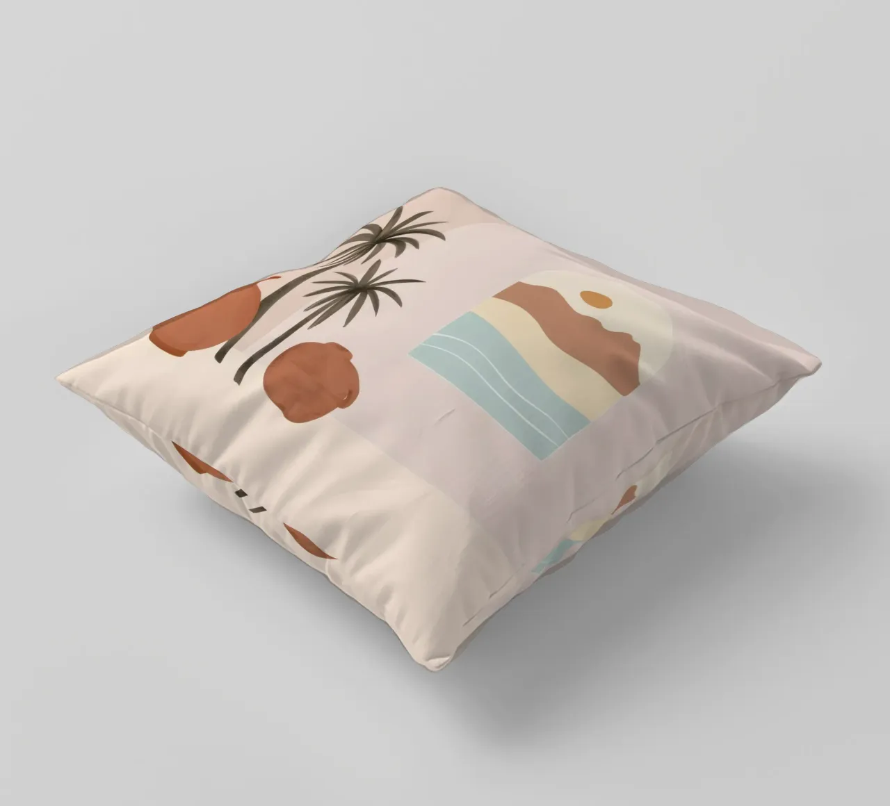 Minimalist Desert Still Life decorative cushion by Veil Maya