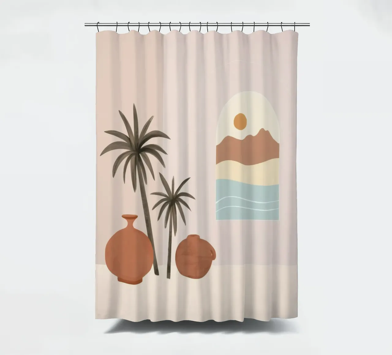 Minimalist Desert Still Life shower curtain by Veil Maya