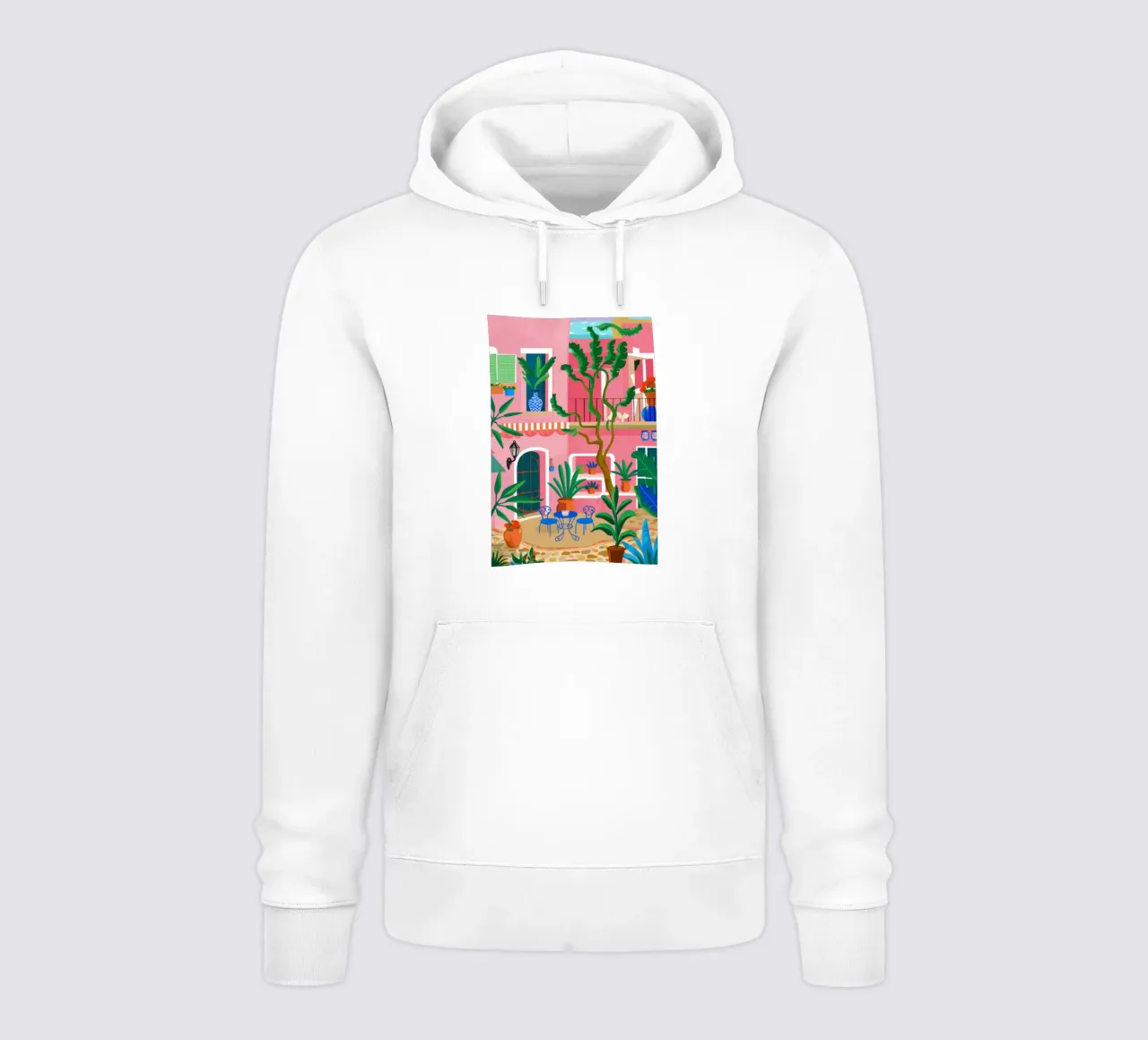 Levendig balkonzicht hoodie van Frosh Pallete