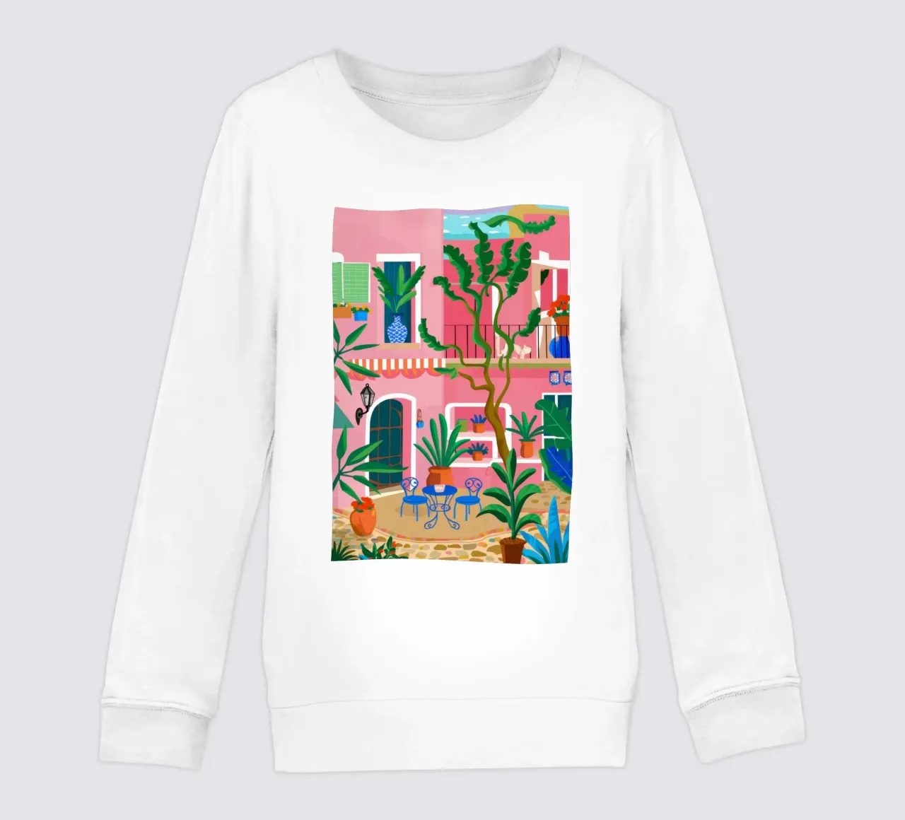 Vibrant Balcony View kids sweatshirt by Frosh Pallete