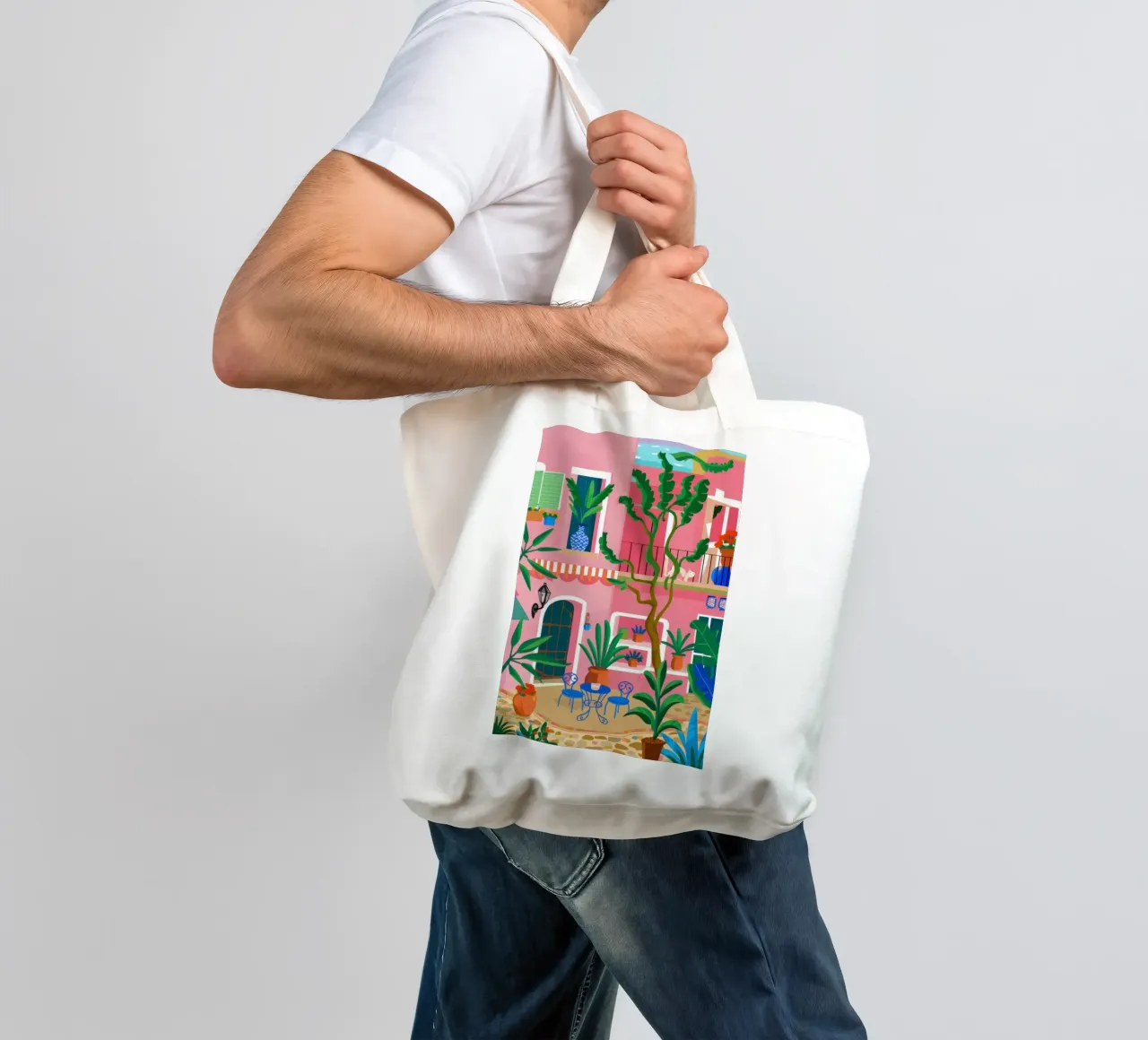 Vibrant Balcony View tote bag by Frosh Pallete